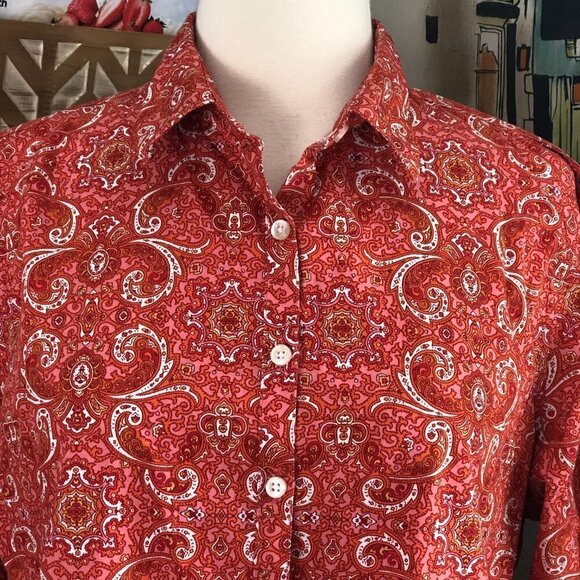 LANDS' END Paisley Shirt - Picture 6 of 12